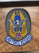 60s 70s AIR FORCE RESERVE AFR Military 5 Sew On Patch Rare USAF Eagle Wings