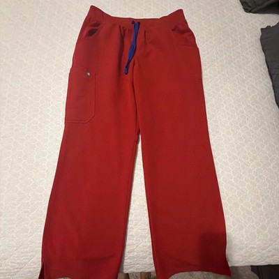 Figs Women's Technical Collection Red Scrub Pants  Lg/P