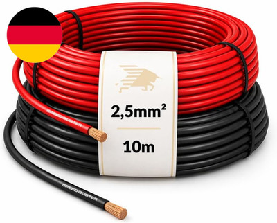 SPEED-BUSTER Fahrzeugleitung 2,5 Mm² - 10M - Set Rot/Schwarz - Auto Kabel 2 5 Mm