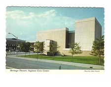Heritage Theater Saginaw Civic Center Downtown VTG postcard Unp