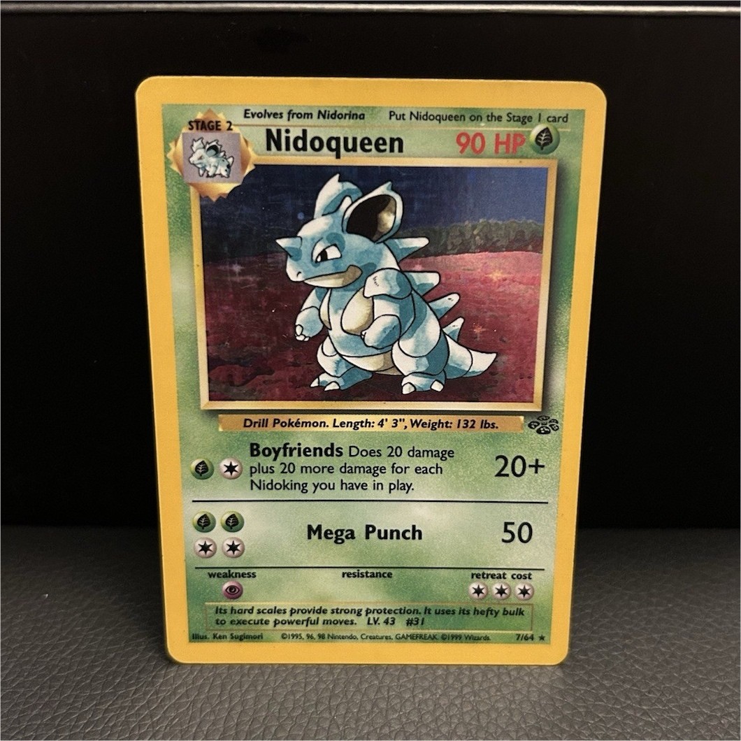 1999 WOTC Nidoqueen Jungle Set 7/64 Holo Rare Unlimited Pokemon TCG Card English