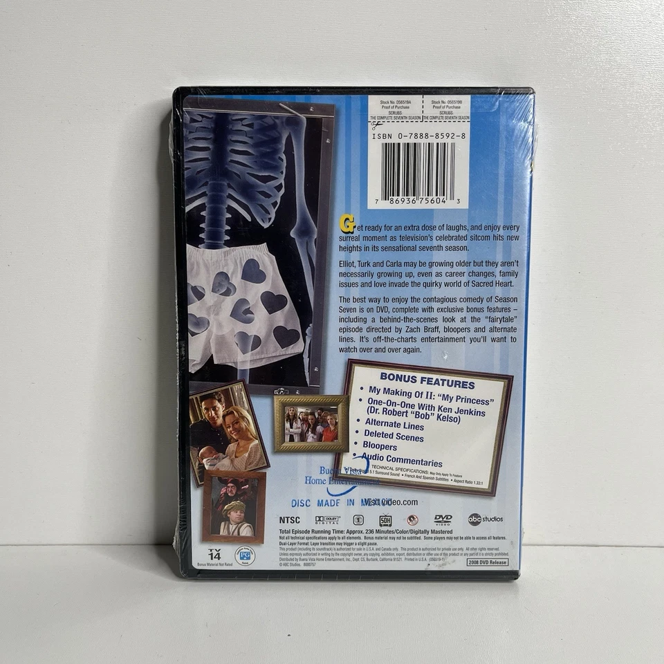 Scrubs The Complete Seventh Season DVD 2008 2-Disc Set Brand New Sealed! Foto 2 de 4