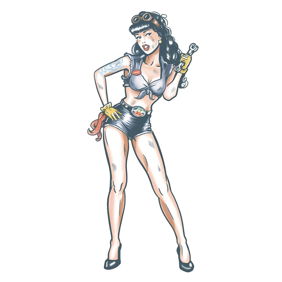 Acessório de fantasia de tatuagem pin up mecânico - Imagem 2 de 4