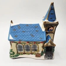 Enchanted Christmas Village Lighted Country Church Porcelain House