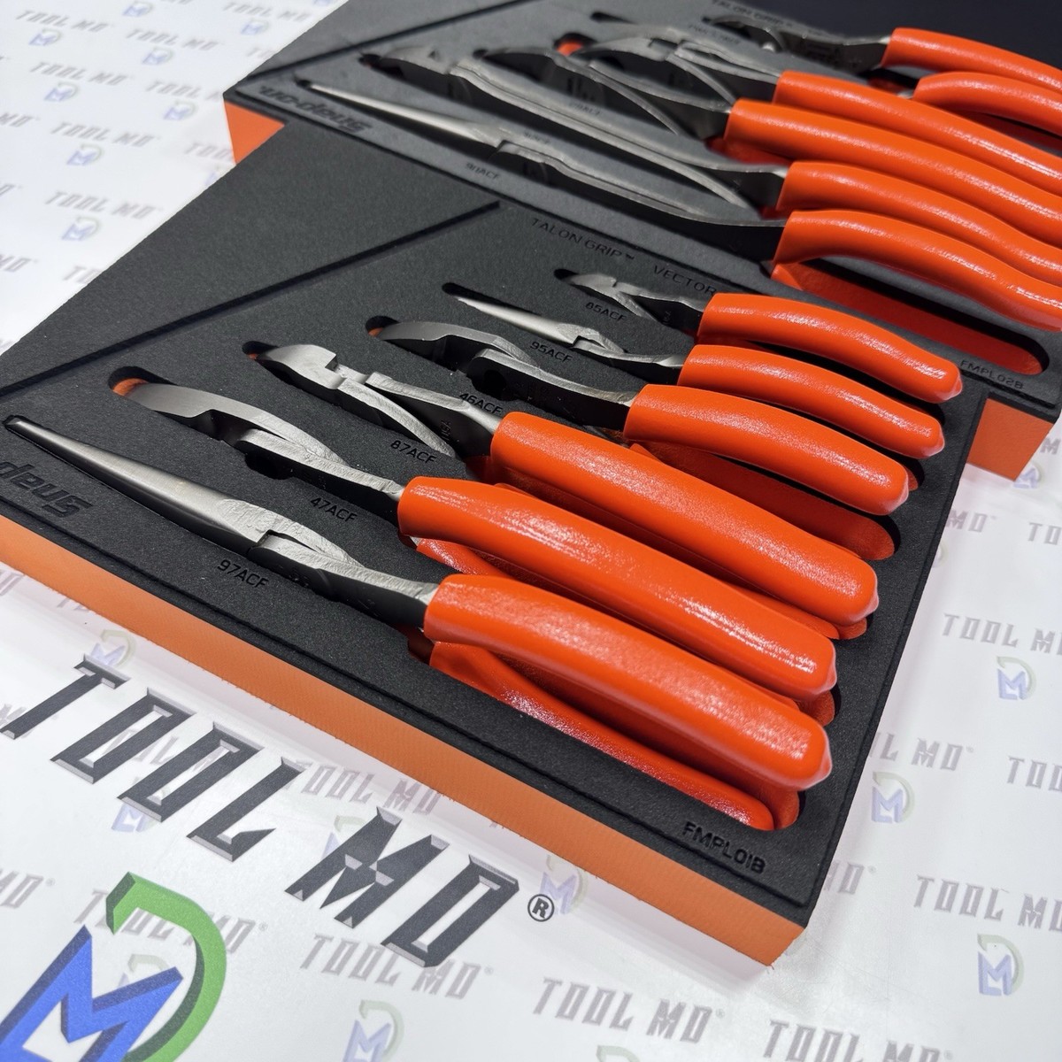 Snap-on Tools USA NEW ORANGE 12-Piece Essential Pliers / Cutters