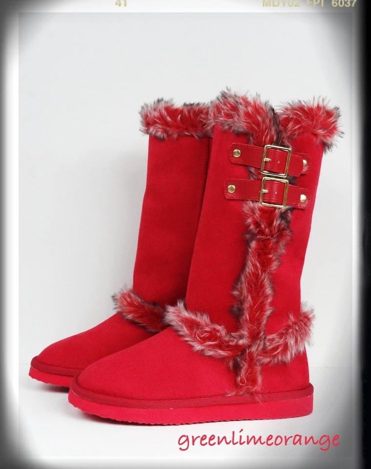 King Ma Women's Faux Fur Tassel Winter Snow Boot Suede Flat Ankle Boots - Product Details - Foto 2