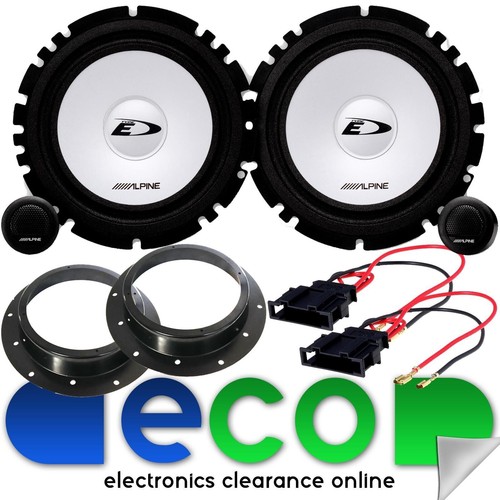 Alpine 560 Watts 17cm Front Door Component Speakers Kit fit VW GOLF MK5