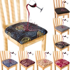 4/6pcs Waterproof Dining Chair Covers Stretch Seat Cushion Protector Home Decor