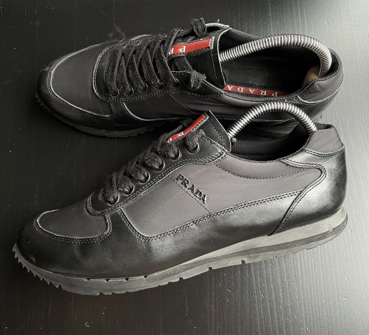 PRADA BLACK SHOES SNEAKERS UK 6 LEATHER NYLON MENS US 7 | eBay PRADA BLACK SHOES SNEAKERS UK 6 LEATHER NYLON MENS US 7 | eBay