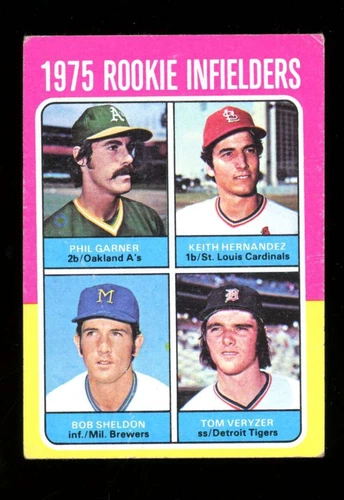 1975 Topps #623 Rookie IF Garner/Hernandez/Sheldon/Veryzer VG JX5670