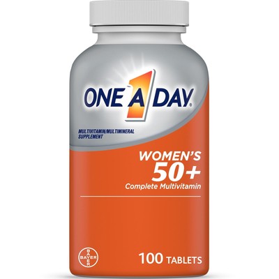 One A Day Women's 50+ Multivitamin Tablets, Multivitamins for Women, 100 Count
