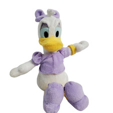Disney Daisy Duck Plush 10" Stuffed Animal Just Play White Purple