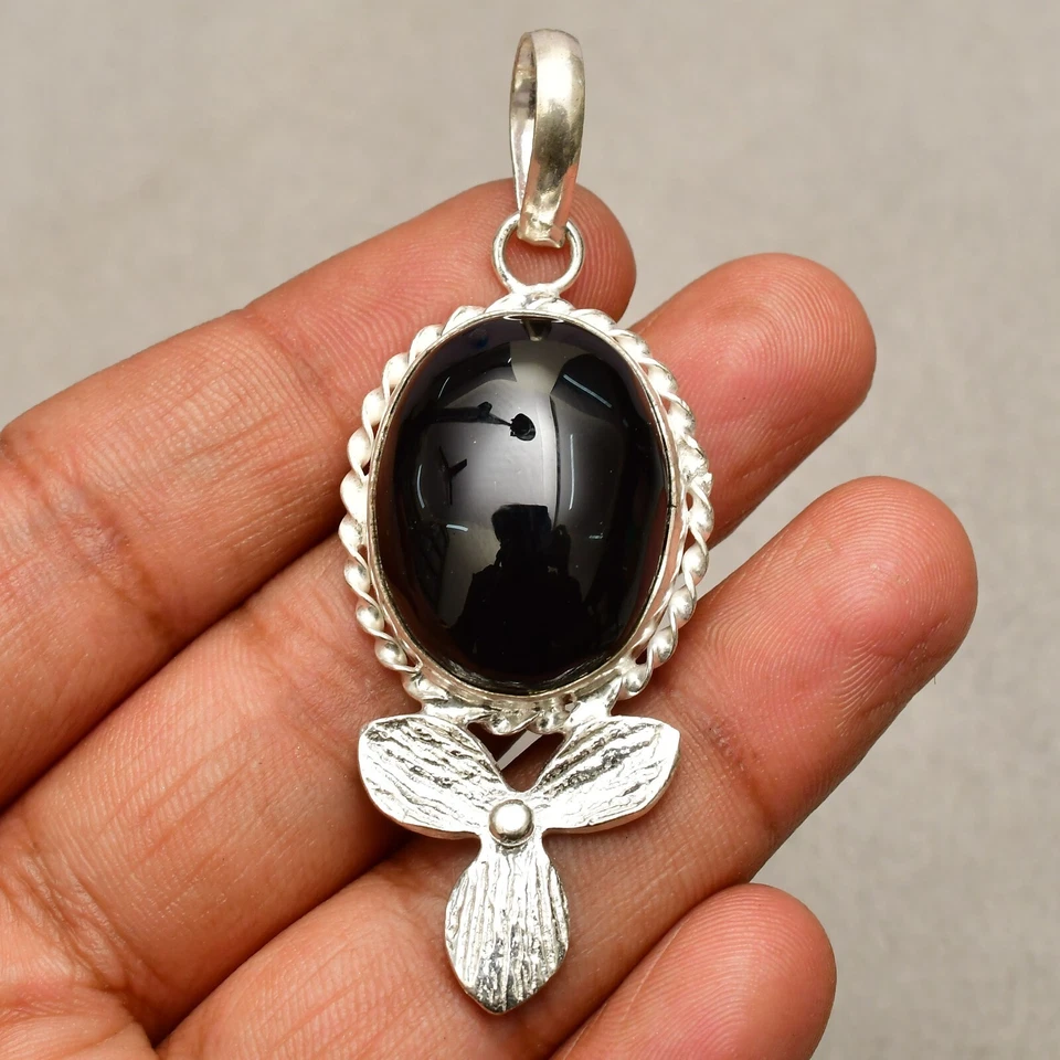 Ciondolo gioiello in argento sterling 925 fatto a mano con pietra preziosa in... - Immagine 3 di 4