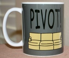 PIVOT- Couch- FRIENDS Fans- Gray on White 11oz Coffee Mug