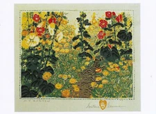 Postcard Gustave Baumann "My Garden" 1918-22 Museum of Fine Arts NM MINT