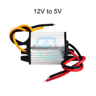 12/24V to 12V to 3.3-7.5V DC-DC Car LED Converter Power Supply Module Waterproof