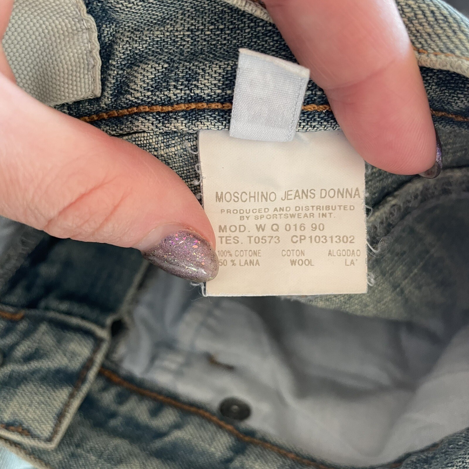 Moschino Vintage Y2K 2000s Mid Rise Light Wash Blue Bootcut Jeans EUC Size 26 image 7