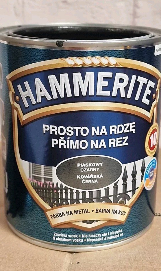 Hammerite smooth dark grey metalic Direct To Rust Metal Paint Tin 750ml #M