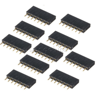 50PCS 1x7 Single Row 7 Pins Pitch 2.54mm PCB Socket Female Header New