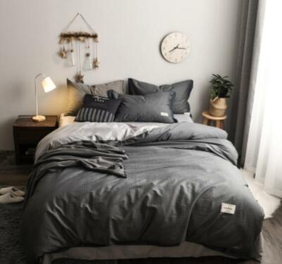 3D Schwarz Einfach NAM94419 Bett Kissenbezüge Decke Bettdecke Abdeckung Set Fay