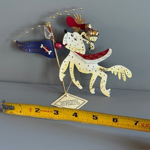 Karen Rossi Silvestri Christmas Ornament Fanciful Flights Metal Dalmatian Dog - Picture 2 of 3