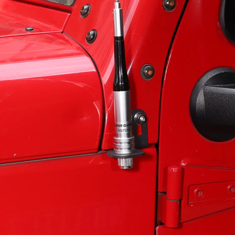 Soporte de montaje de antena CB delantero izquierdo+derecho para Jeep Wrangler JL JK TJ JT Foto 3 de 4