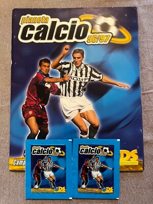 LEERES VIDEOALBUM DS PIANETTA FOOTBALL 96/97 WITH 2 PACKETS POCHETTES NO PANINI