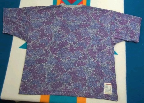 Vintage Quicksilver Floral Pocket Shirt Single Stitch USA Surf Flowers Large - Picture 7 of 8