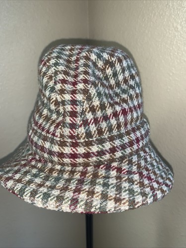 Lochcarron Pure Wool Houndstooth Bucket Hat 7 3/8 - Picture 4 of 7