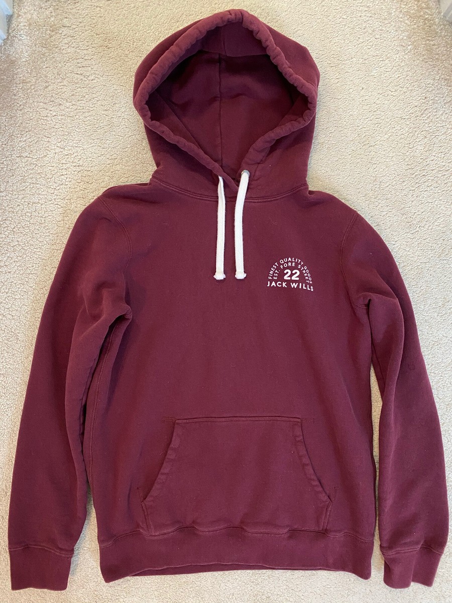 Jack Wills Women's Burgundy Hoodie Jumper Size UK 8 | eBay UK