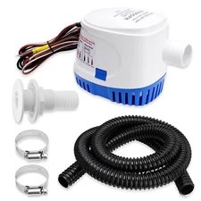 1100GPH 12V Automatic Submersible Boat Bilge Water Pump With Auto Float Switch