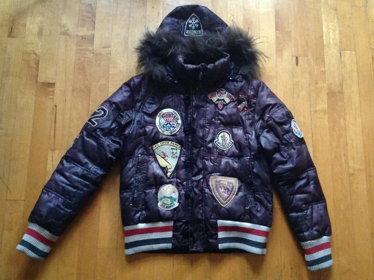 Moncler Men's Varsity Bomber Puffer Coat Size 2/M