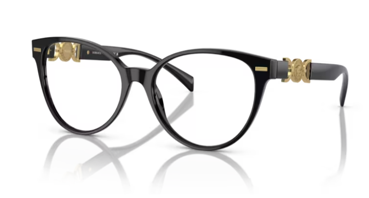 Versace 0VE3334 GB1 Black Cat Eye 55 mm Women's Eyeglasses