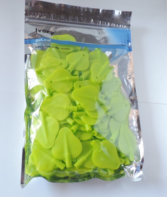 Kulzer 66075340 Ivory Releaf HVE Dental Suction Device Leaf Refills 100