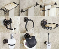 Wall Mount Bathroom Accessories Set Oil Rubbed Bronze Bath Hardware Towel Bar