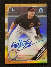 2019 BOWMAN DRAFT MATT GORSKI 1ST BOWMAN PROSPECT GOLD REFRACTOR AUTO /50