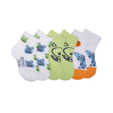 Disney Pixar Monster's Inc Toddlers 3- Pack Cozy Crews Quarter Socks, 2T-3T NEW