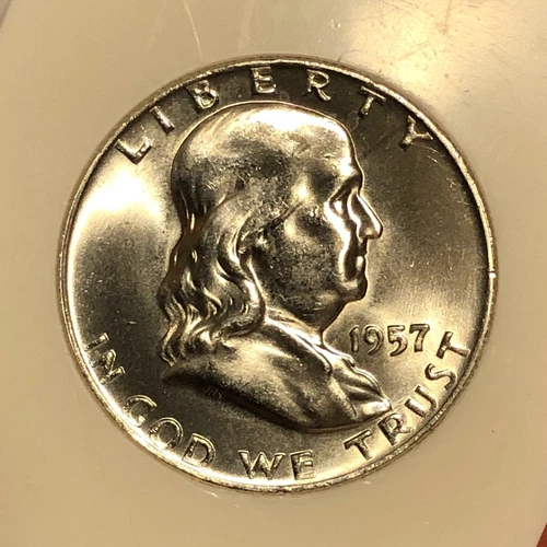 1957-D BU Franklin Half Dollar FBL Cherrypicked /Uncirculated Bank Rolls Yrs Ago