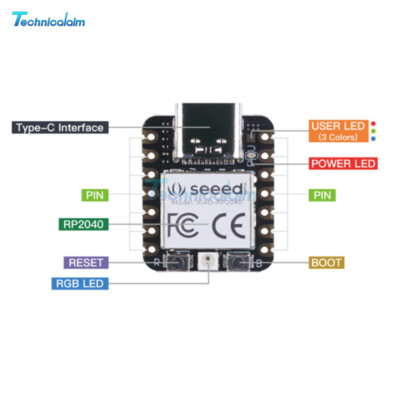 RP2040 Motherboard Seeeduino XIAO 2040 Microcontroller Development Board Type-C