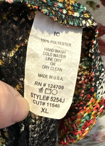IC by Connie K Jacket Womens Sz XL Abstract Colorful - Missing One Button - Picture 8 of 8