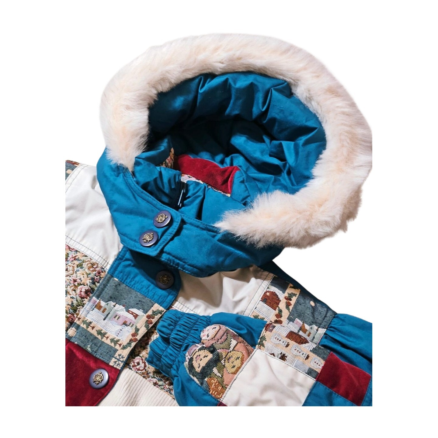 NOS Rothschild Storm Stopper Patchwork Puffer Coa… - image 1