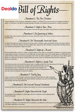 Vintage Poster the U.S. Constitution the Bill of Rights US History Government Cl