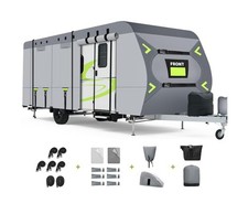 Heavy Duty 9 Layers RV Cover 22-24ft, Rip-Stop Motorhome Camper Cover with Wi...