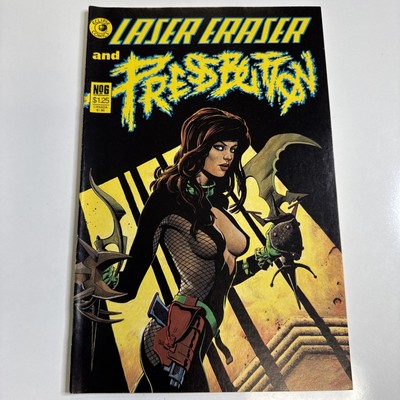 Laser Eraser and Pressbutton #6 | FN | Eclipse Comics 1986 | Sexy Bad Girl Cover