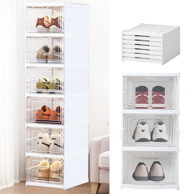 Schuhbox Set Schuhkarton Schuhkasten Aufbewahrung stapelbar Set mit 3/6 Boxen DE