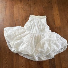 Vintage white bridal petticoat crinoline skirt size 16W full tulle underskirt