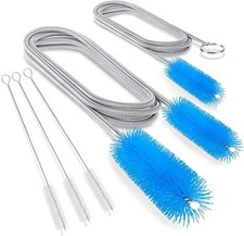 Drain Cleaning Brush, 66 Inch Double Ended Flexible Pipe Tube Cleaner with 3 Str