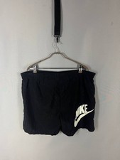 Nike 1990s Logo Nylon Track Shorts Black Mens L
