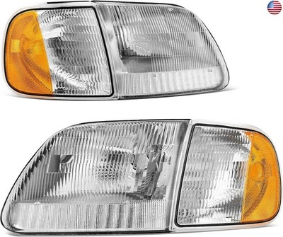 AUTOSAVER88 Headlight Assembly Compatible with 97-03 Ford F-150/97-02 Ford
