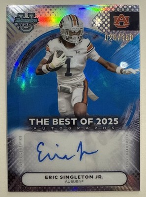 2025 Bowman U Best - Best of  25 Auto Blue Eric Singleton Jr #BOA-ESI /150